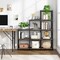 Industrial Ladder Corner Bookshelf 12 Shelves 9 Cubes Open Front Storage Rustic